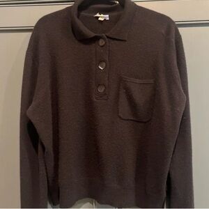 Elegant Black Button-Up Sweater